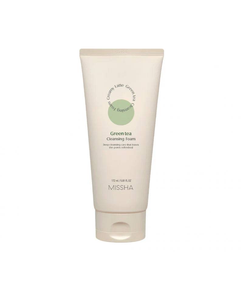 Missha Creamy Latte Cleansing Foam Green Tea - Auryn Skin