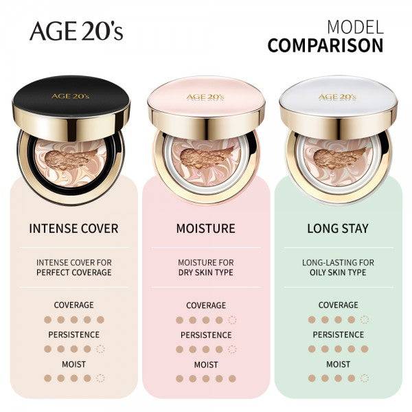 AGE20s Signature Essence Cover Pact Long stay + Refill 13 Ivory - Auryn Skin