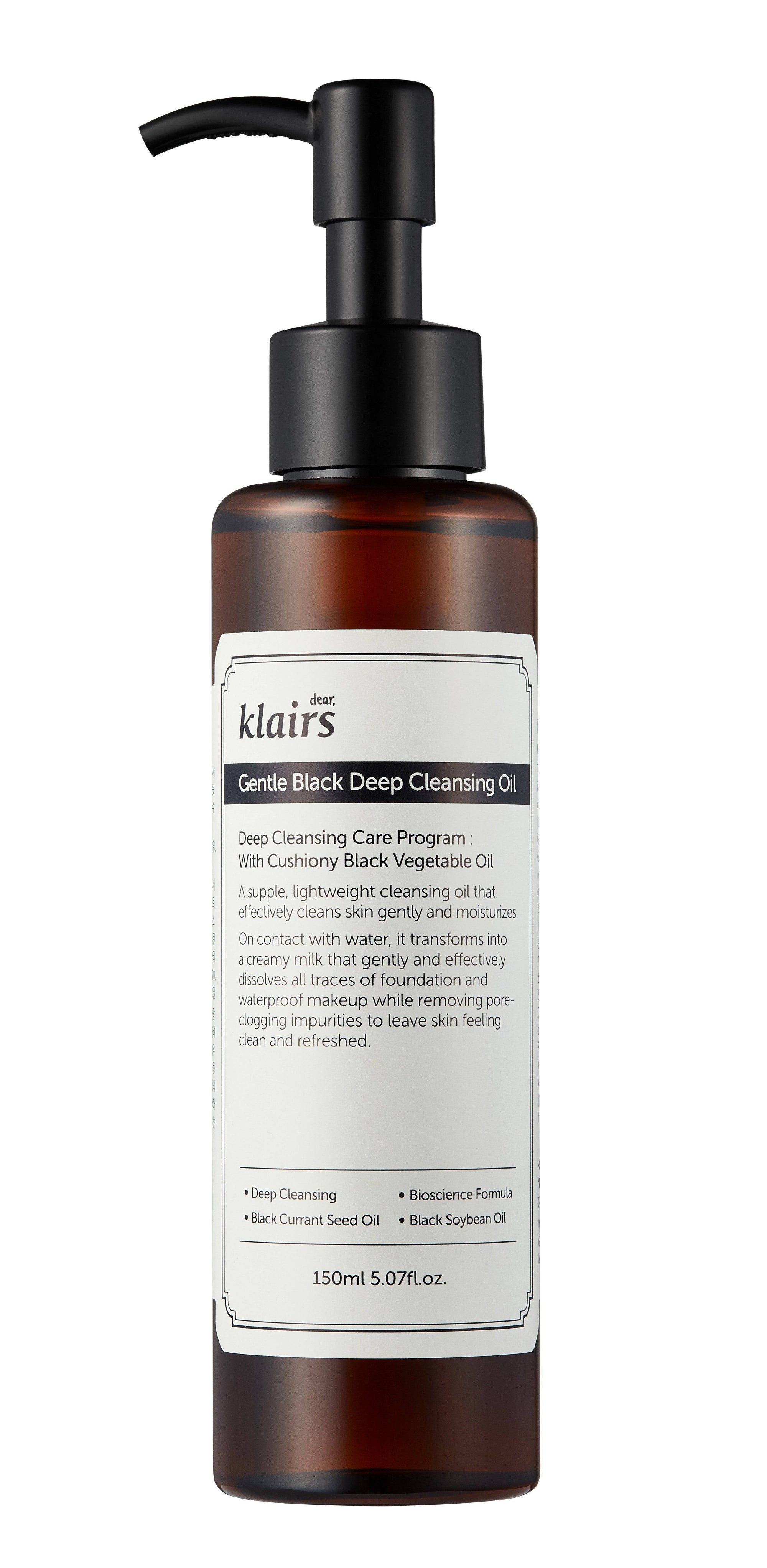 Klairs Gentle Black Deep Cleansing Oil - Auryn Skin