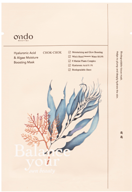 Ondo Hyaluronic Acid & Algae Moisture Boosting Mask Chok-Chok - Auryn Skin