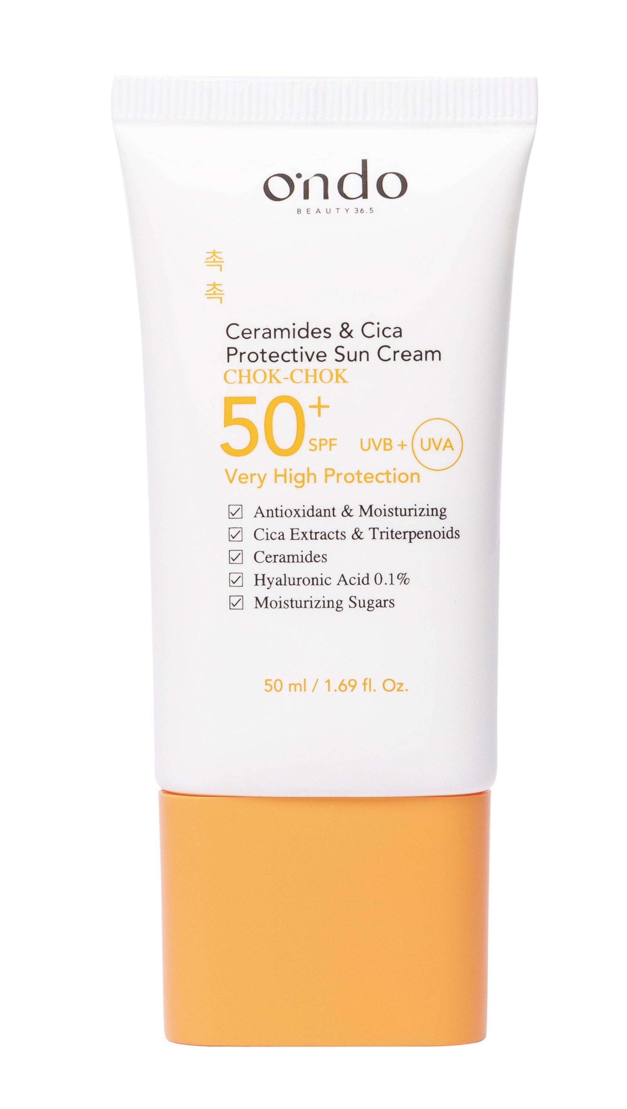 Ondo Ceramides & Cica Protective Sun Cream - Auryn Skin