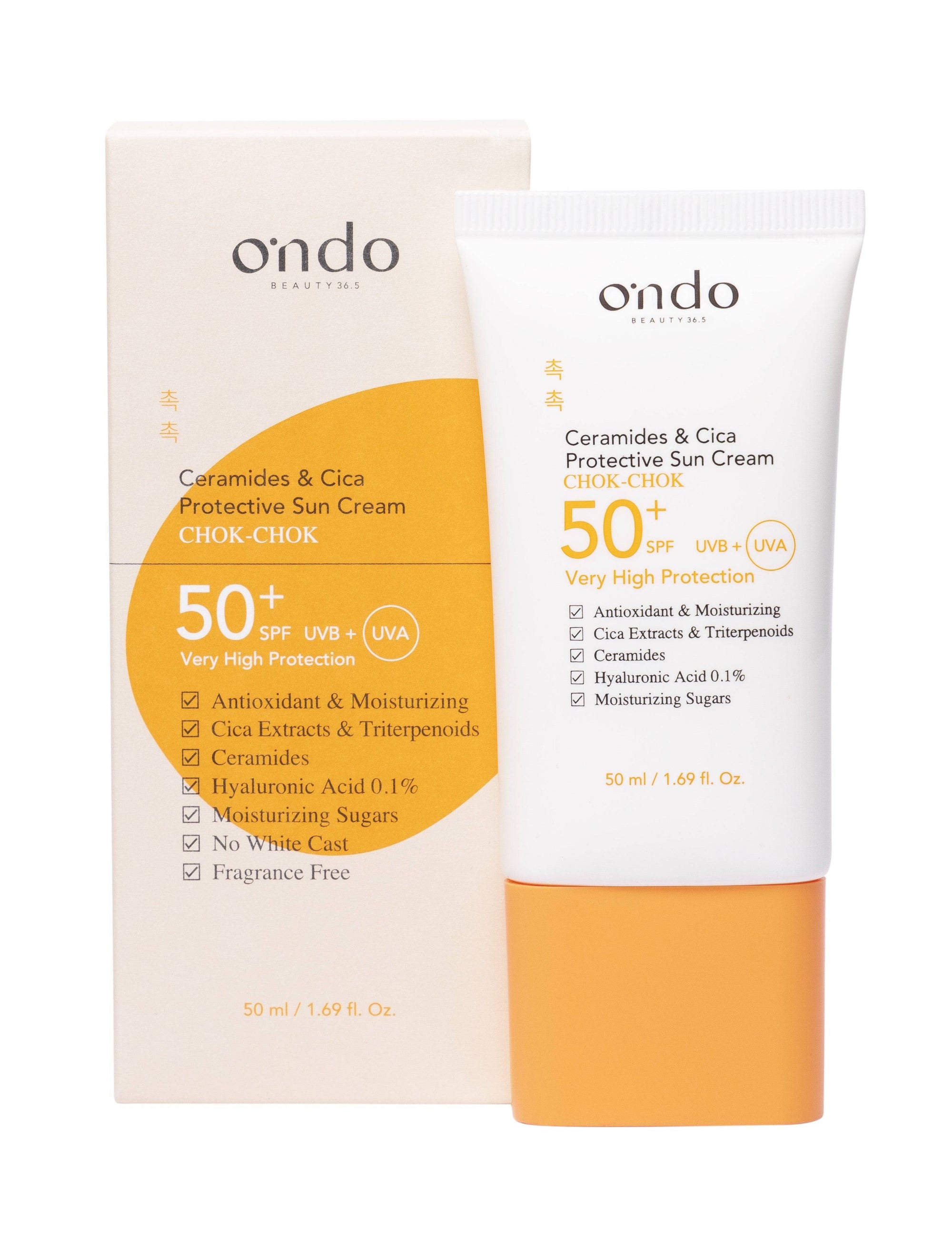 Ondo Ceramides & Cica Protective Sun Cream - Auryn Skin