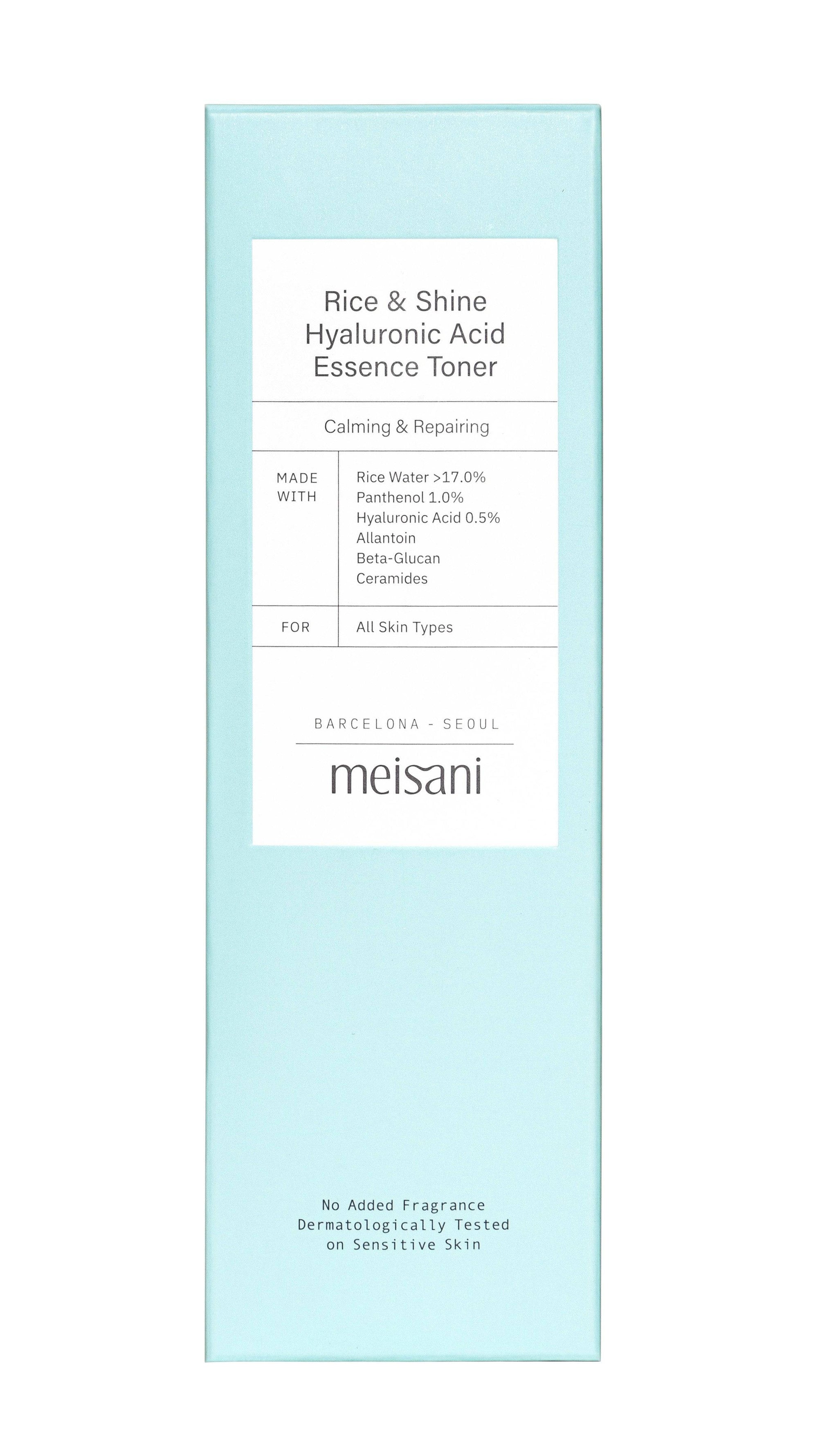 Meisani Rice And Shine Hyaluronic Acid Essence Toner - Auryn Skin