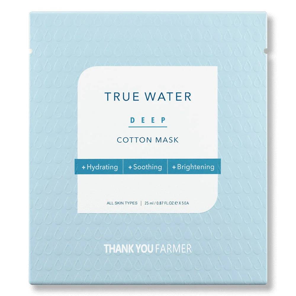 Thank You Farmer True Water Deep Cotton Mask - Auryn Skin